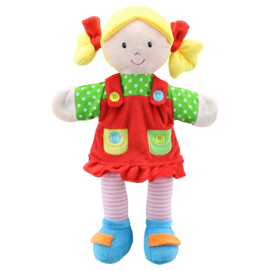 The Puppet Company&#xAE; Girl in Red &#x26; Green Outfit Story Teller Puppet